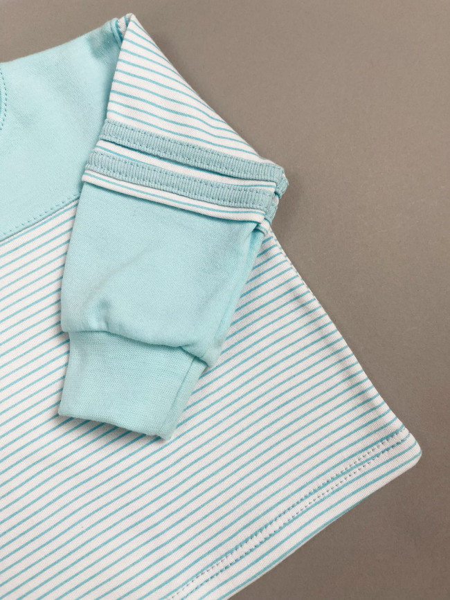 Кофта детская, бирюзовая, Полоска