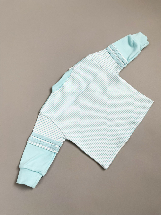 Кофта детская, бирюзовая, Полоска