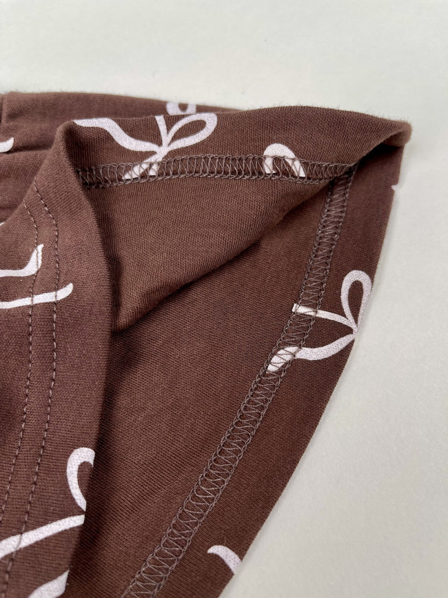 Платье детское с длинным рукавом, Шоколадные ленты Платье детское с длинным рукавом, Шоколадные ленты