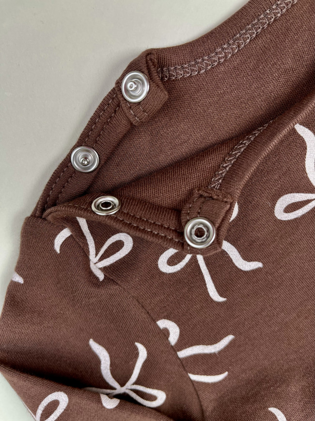 Платье детское с длинным рукавом, Шоколадные ленты Платье детское с длинным рукавом, Шоколадные ленты