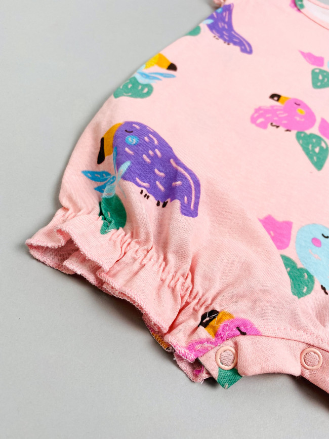 Боди детское с коротким рукавом, Туканы Боди детское с коротким рукавом, Туканы