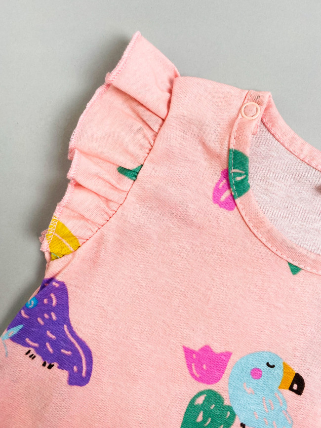 Боди детское с коротким рукавом, Туканы Боди детское с коротким рукавом, Туканы