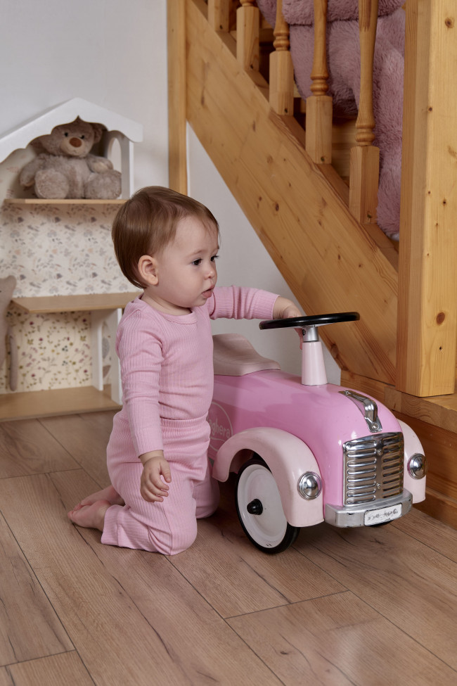 Комплект детский: боди и штанишки, розовый, Рибана