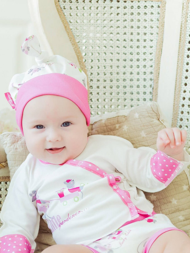 Комплект детский, шапочки, Маленькая садовница, 3шт.