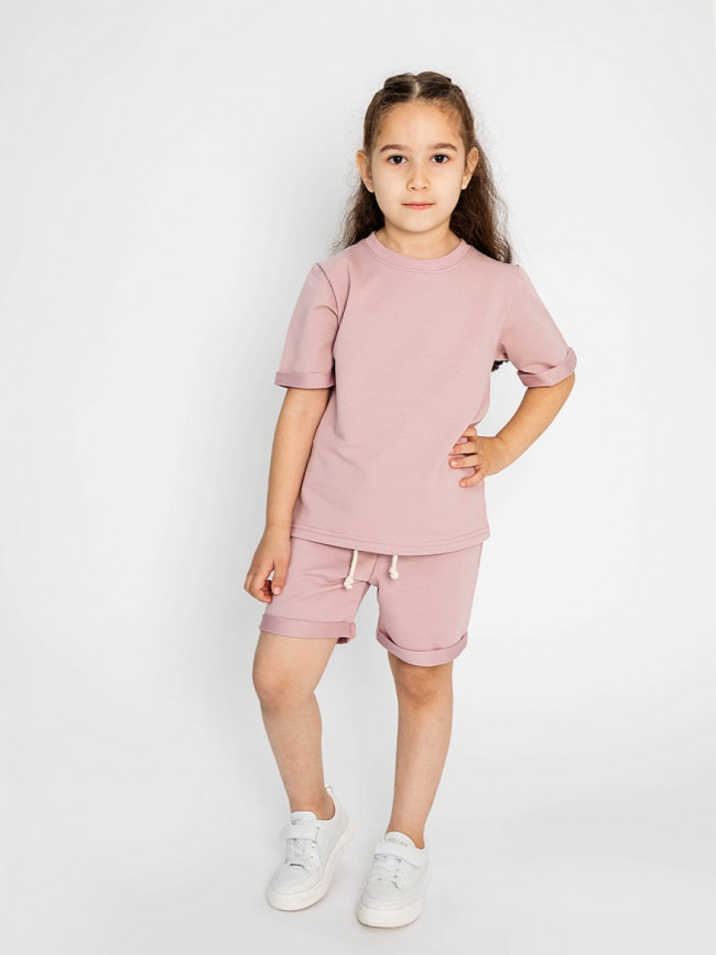 Костюм летний пудровый