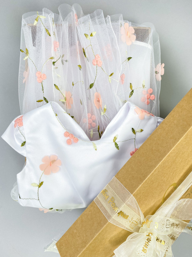 Нарядное персиковое платье, Нежность Нарядное персиковое платье, Нежность