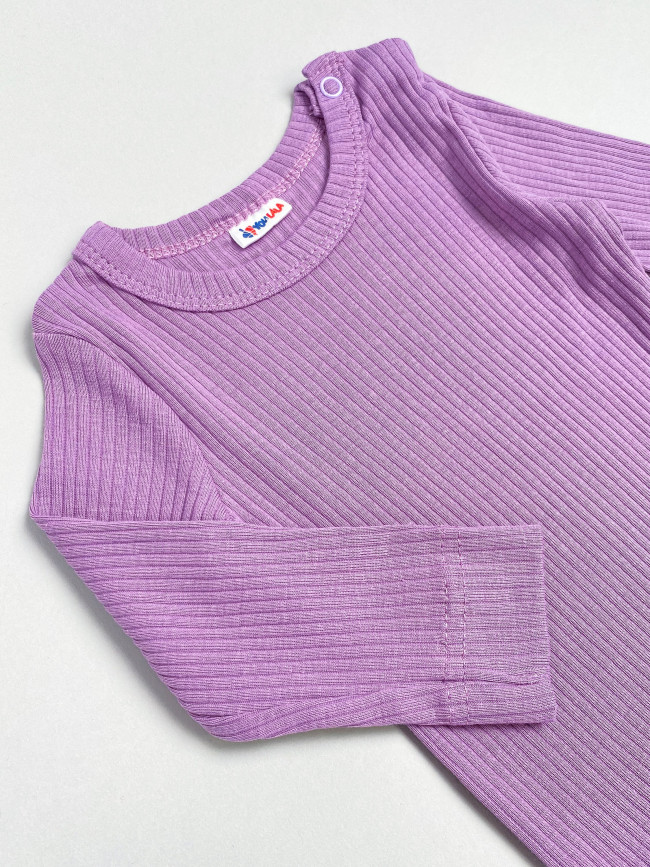 Комплект детский: боди и штанишки, сиреневый, Рибана