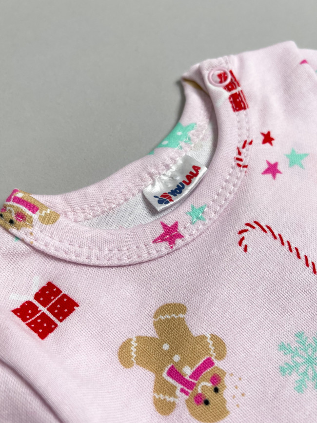 Комплект для новорожденных, Зимние праздники, розовый