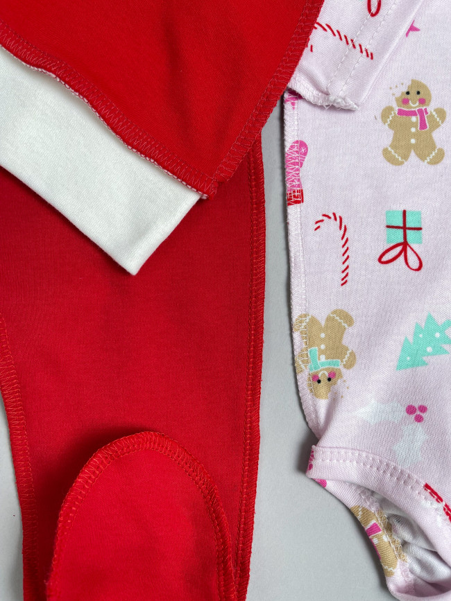 Комплект для новорожденных, Зимние праздники, розовый