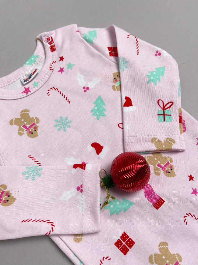 Комплект для новорожденных, Зимние праздники, розовый