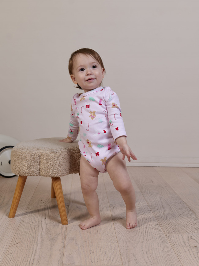 Комплект для новорожденных, Зимние праздники, розовый