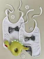 Комплект "Маленький джентльмен" (нагрудник + игрушка Динозавр)