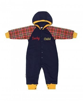 Комбинезон на синтепоне, синий, Мужички Комбинезон на синтепоне, синий, Мужички