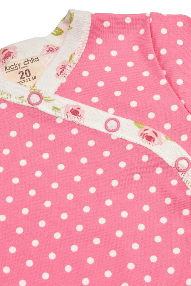 Боди с длинным рукавом, Маленькая садовница, Горошки