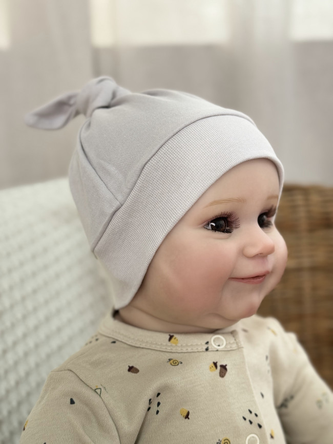 Шапочка детская, серая, Базовая коллекция Шапочка детская, серая, Базовая коллекция