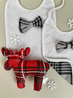 Комплект "Маленький джентльмен" (нагрудник + игрушка Лось)