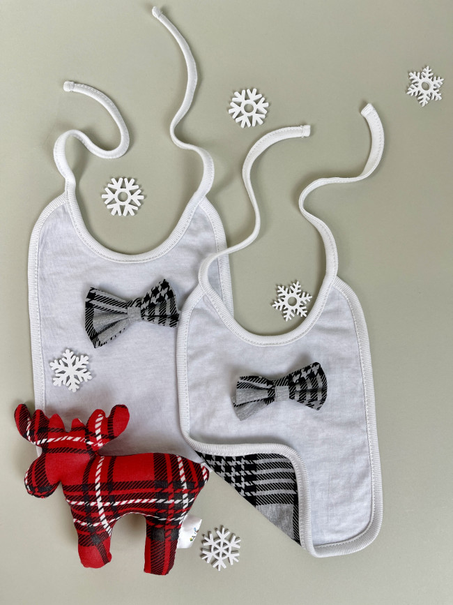 Комплект "Маленький джентльмен" (нагрудник + игрушка Лось)