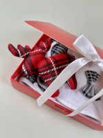 Комплект "Маленький джентльмен" (нагрудник + игрушка Лось)