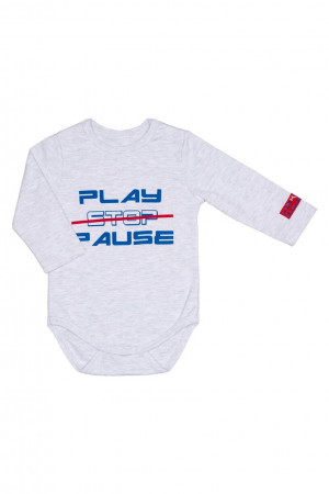 Боди детский, серый меланж, Больше пространства