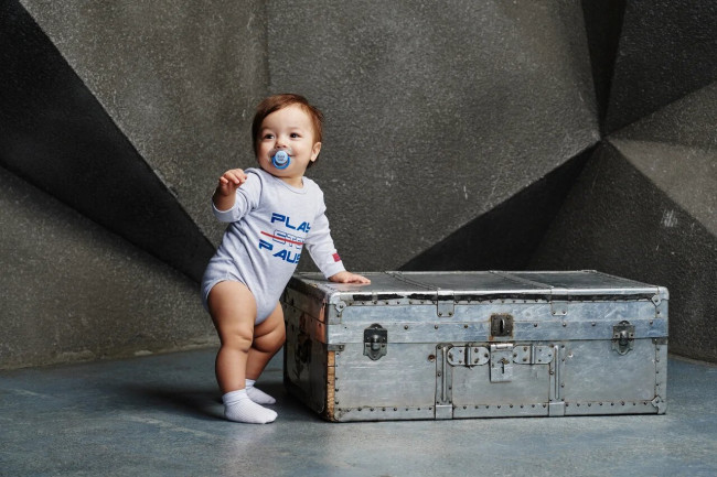 Боди детский, серый меланж, Больше пространства