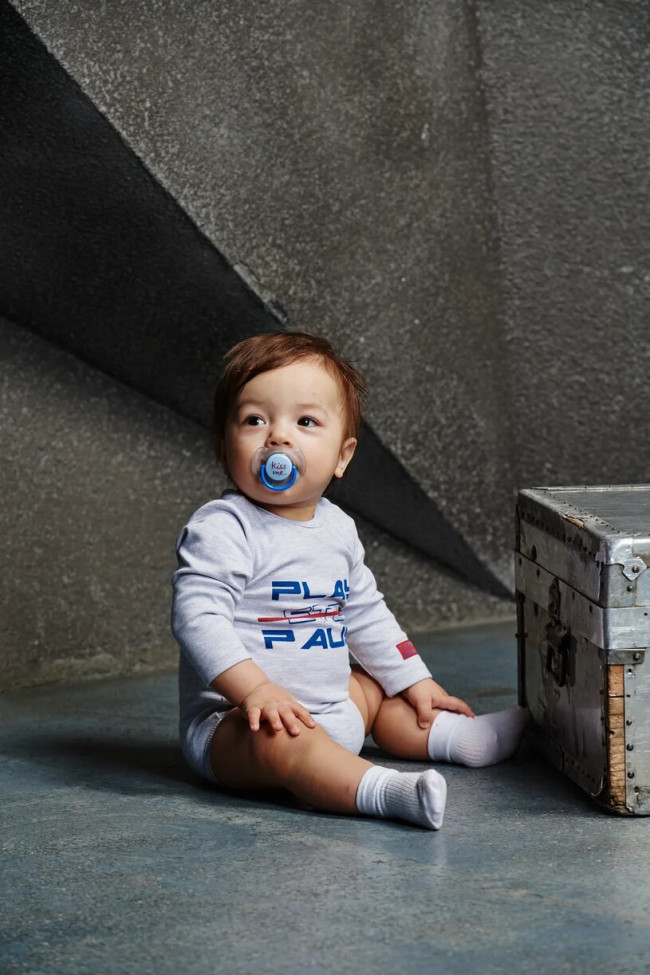 Боди детский, серый меланж, Больше пространства