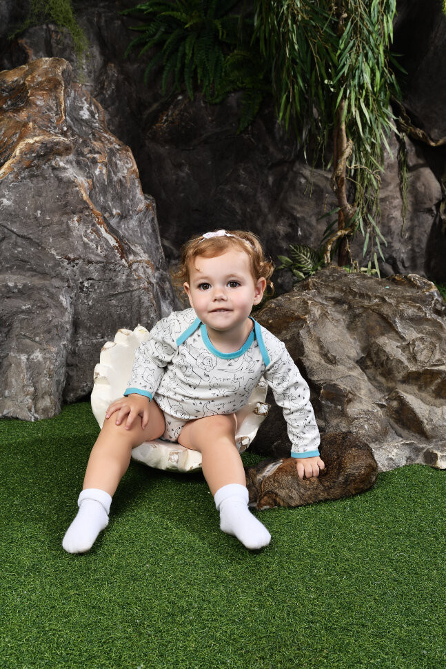 Боди с длинным рукавом, Зверята, коллекция Зоопарк