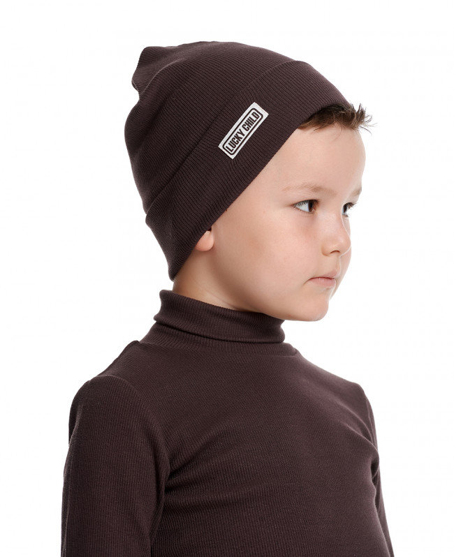 Шапка детская, коричневая, Кашкорсе