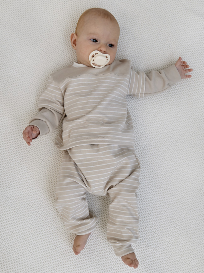 Штанишки детские, бежевые, Нежная полосочка Штанишки детские, бежевые, Нежная полосочка