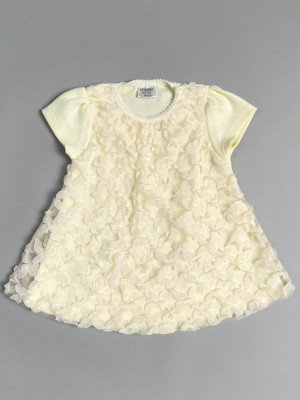 Нарядное детское платье, айвори, Ажурная клетка