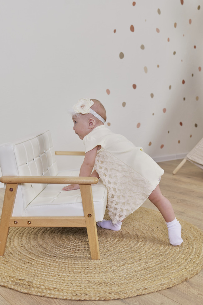 Нарядное детское платье, айвори, Ажурная клетка Нарядное детское платье, айвори, Ажурная клетка