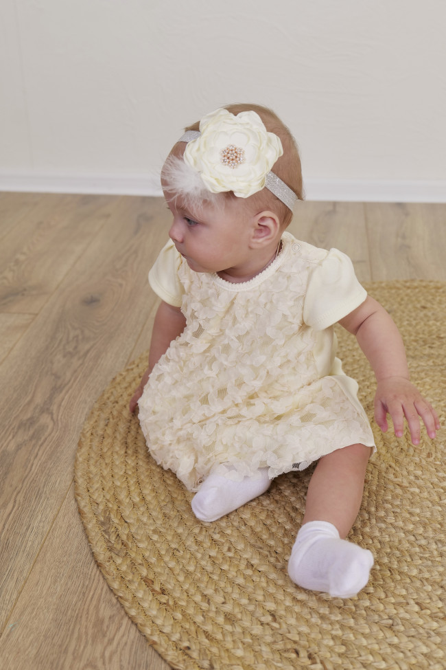 Нарядное детское платье, айвори, Ажурная клетка Нарядное детское платье, айвори, Ажурная клетка