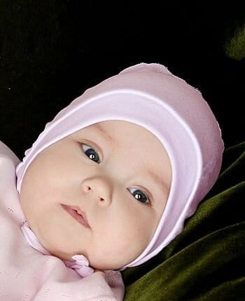 Чепчик детский, розовый, Ажур 