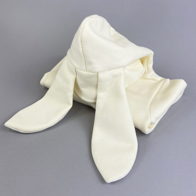 Комбинезон утепленный с ушками, айвори, Зайка Комбинезон утепленный с ушками, айвори, Зайка