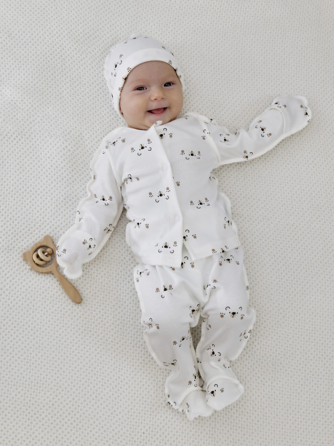 Комплект для новорожденных Лапки