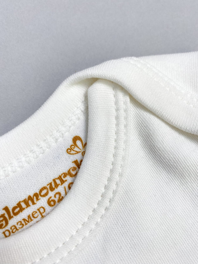 Комплект детский, боди с юбкой и солохой, молочный, New Year