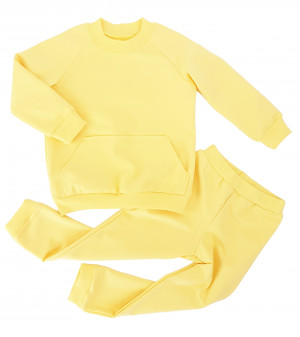 Костюм спортивный, летний, желтый
