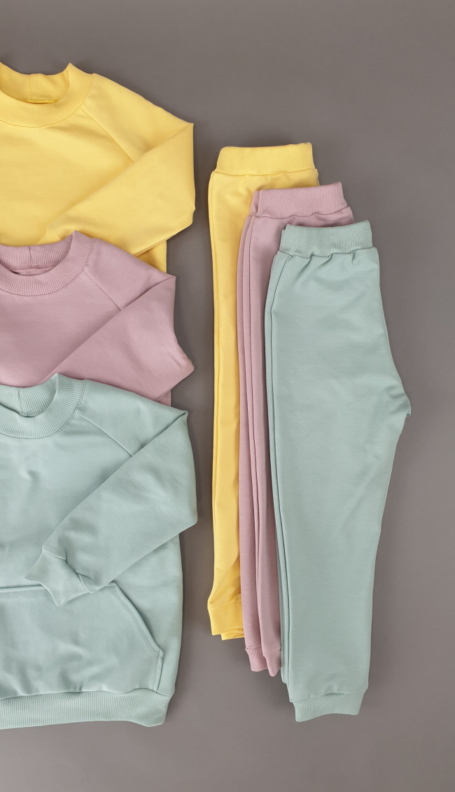 Костюм спортивный, летний, желтый