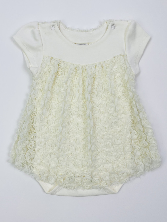 Нарядное боди-платье, желтое, Цветочная фантазия Нарядное боди-платье, желтое, Цветочная фантазия