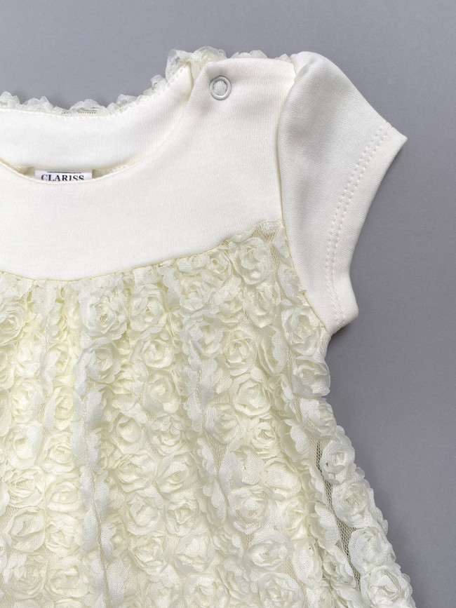 Нарядное боди-платье, желтое, Цветочная фантазия Нарядное боди-платье, желтое, Цветочная фантазия