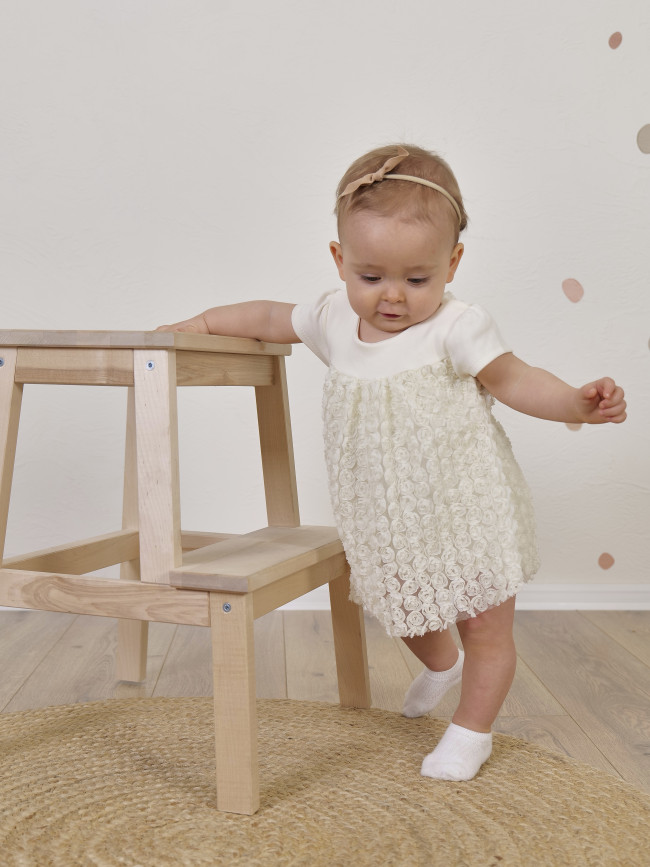 Нарядное боди-платье, желтое, Цветочная фантазия Нарядное боди-платье, желтое, Цветочная фантазия