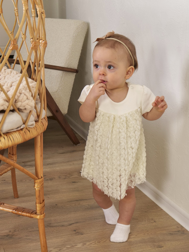 Нарядное боди-платье, желтое, Цветочная фантазия Нарядное боди-платье, желтое, Цветочная фантазия