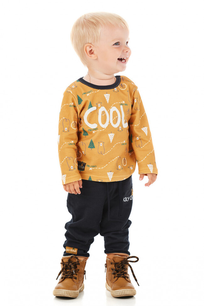 Футболка с длинным рукавом для мальчика, Зимние каникулы Футболка с длинным рукавом для мальчика, Зимние каникулы