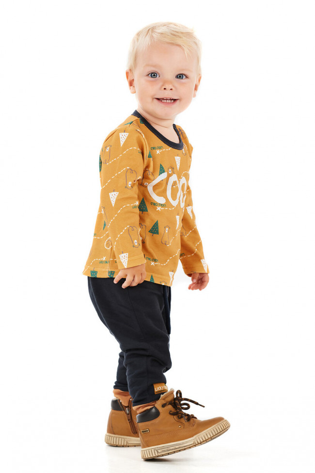 Футболка с длинным рукавом для мальчика, Зимние каникулы Футболка с длинным рукавом для мальчика, Зимние каникулы