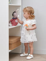 Боди-платье молочное, Фламинго