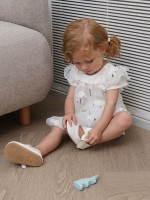 Боди-платье молочное, Фламинго