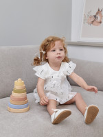 Боди-платье молочное, Фламинго