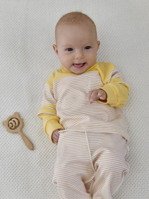 Кофта детская, желтая, Полоска