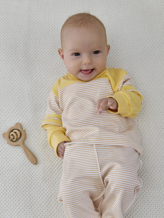 Кофта детская, желтая, Полоска