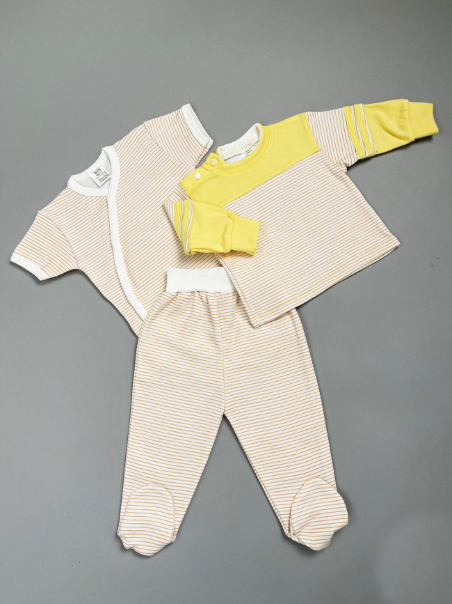 Кофта детская, желтая, Полоска