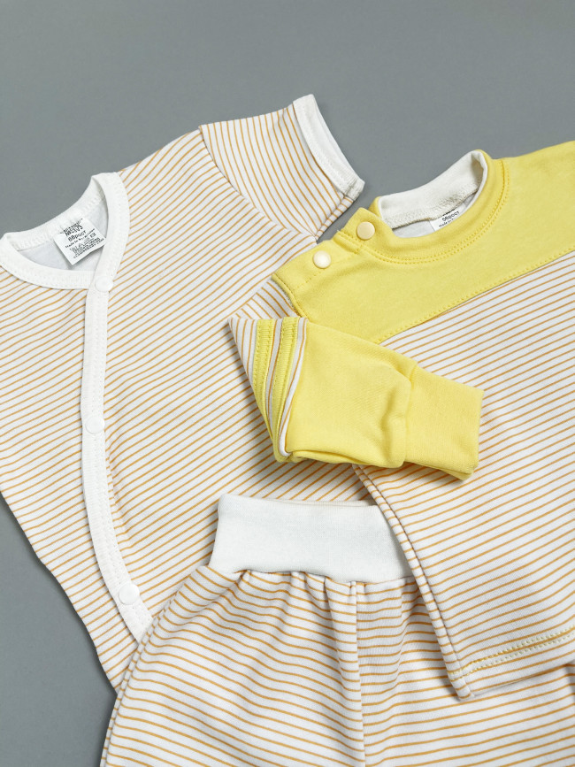 Кофта детская, желтая, Полоска